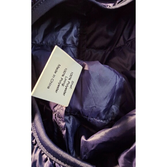 NWOT Size XXL Allegra K Hooded Long Sleeves Lightweight Puffer Jacket Dark Blue - Picture 11 of 12